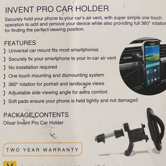 Smartphone Holder IN-VENT PRO NEW Very Nice Cellphone Holder (Universal fit) NIB - Picture 2 of 7